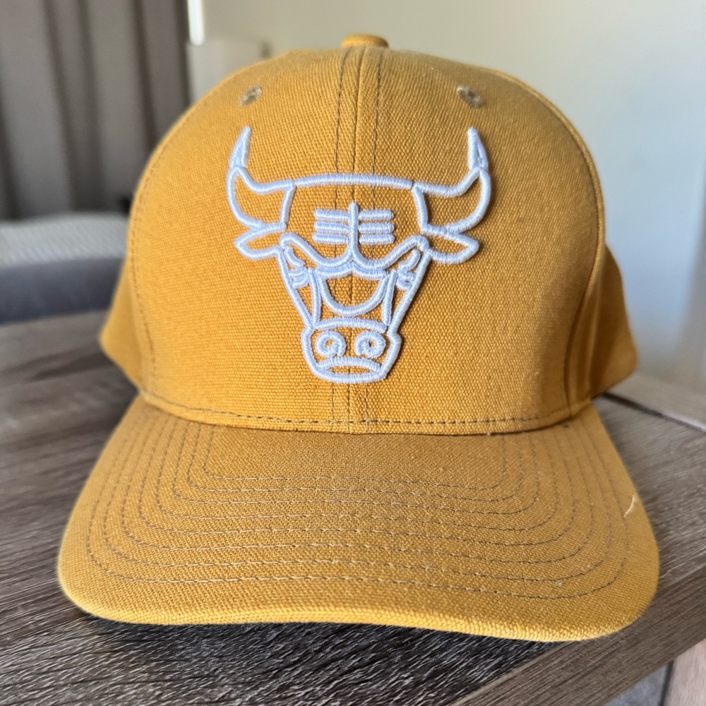Mitchell & Ness Gold Baseball Cap with White Logo